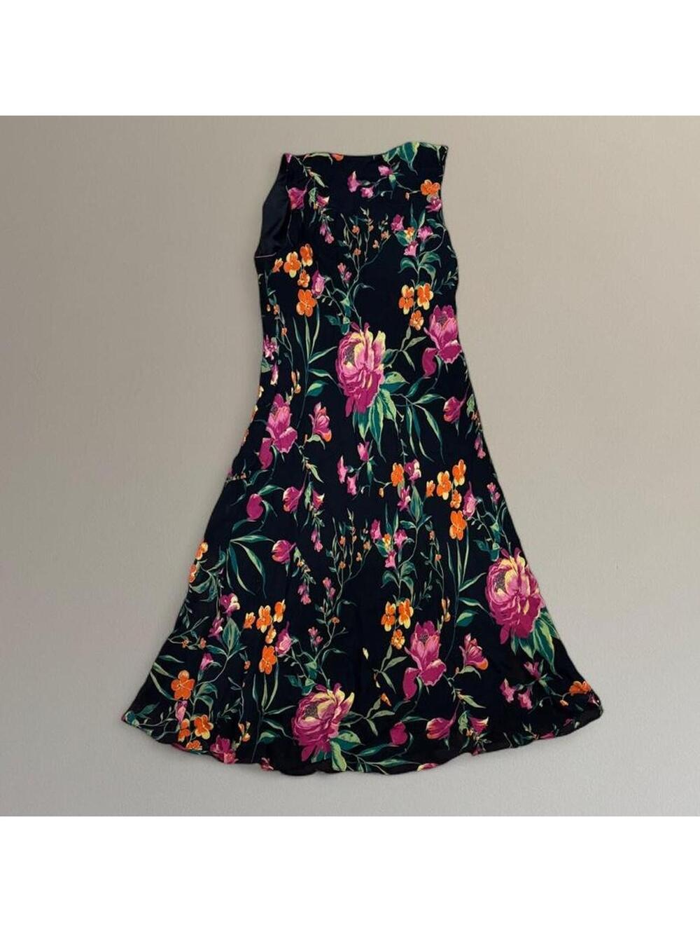 90s beaded floral maxi dress from Eva Blue. - Picture 5 of 5